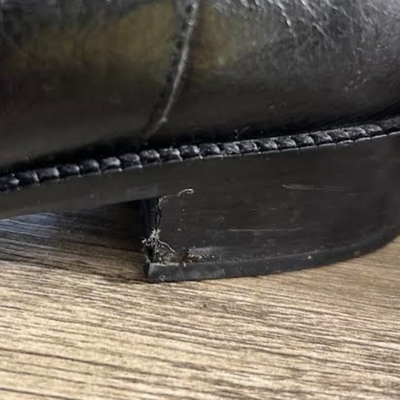 Vintage Talbots Black Leather Ankle Boots - Size 6W - Picture 9 of 9